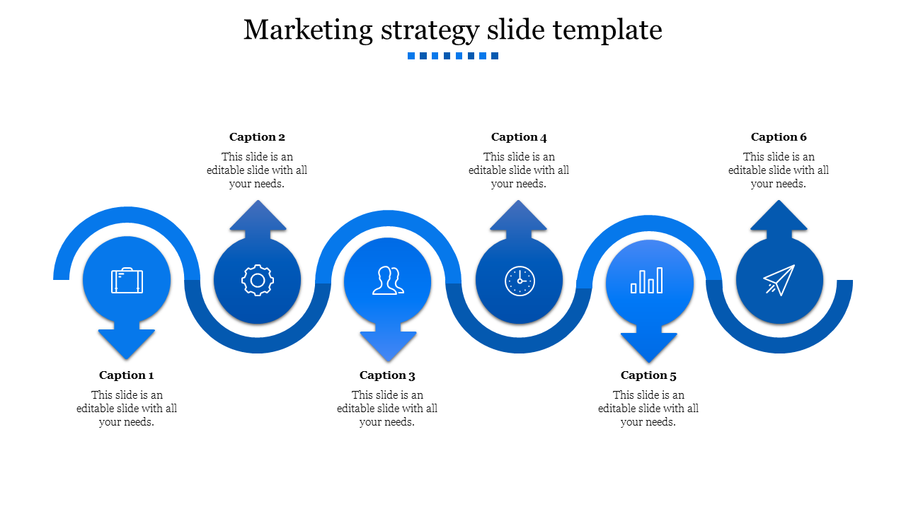 marketing strategy slide template-6-Blue